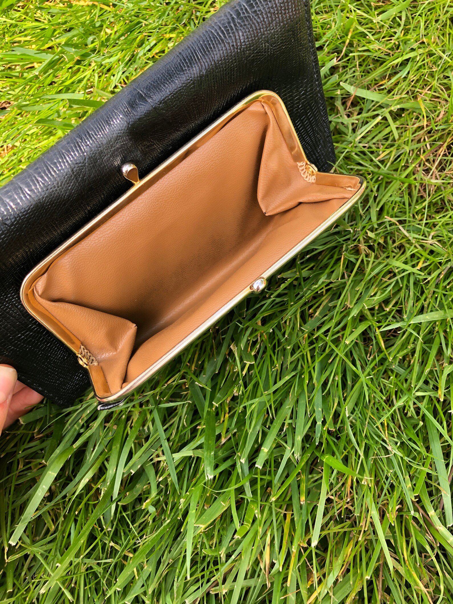 1960's Rolfs Wallet Rolfs Pigskin Black Leather Wallet Etsy