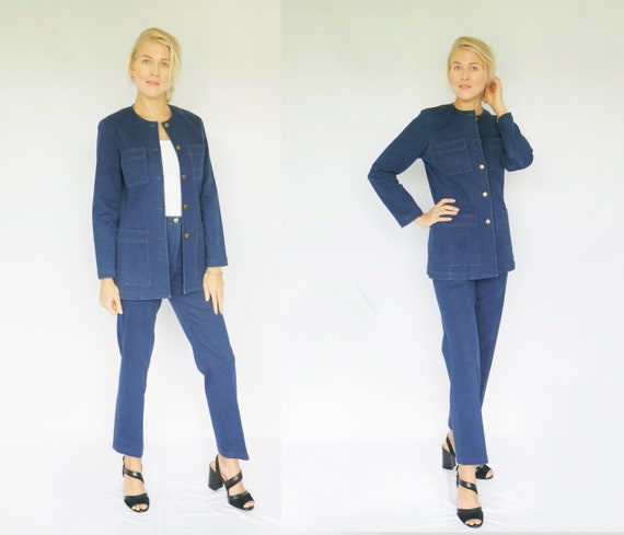 Vintage 1990's Adrienne Vittadini Pants Suit, Two-