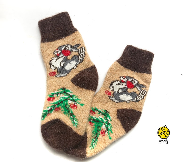 Christmas Tree Socks Soft Socks Cool Socks Winter Socks Warm Socks Hand Knit Socks White Socks Hand Knitted Socks Wool Knitted Socks