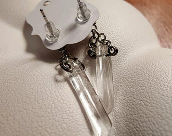quartz crystal valiant earrings