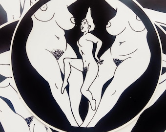 Far out babes sticker