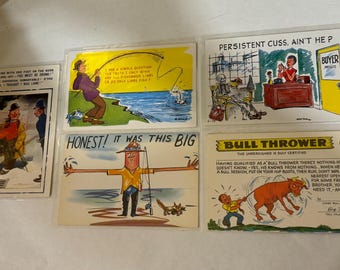 Vintage Joke Funny Postcard Bundle (5)