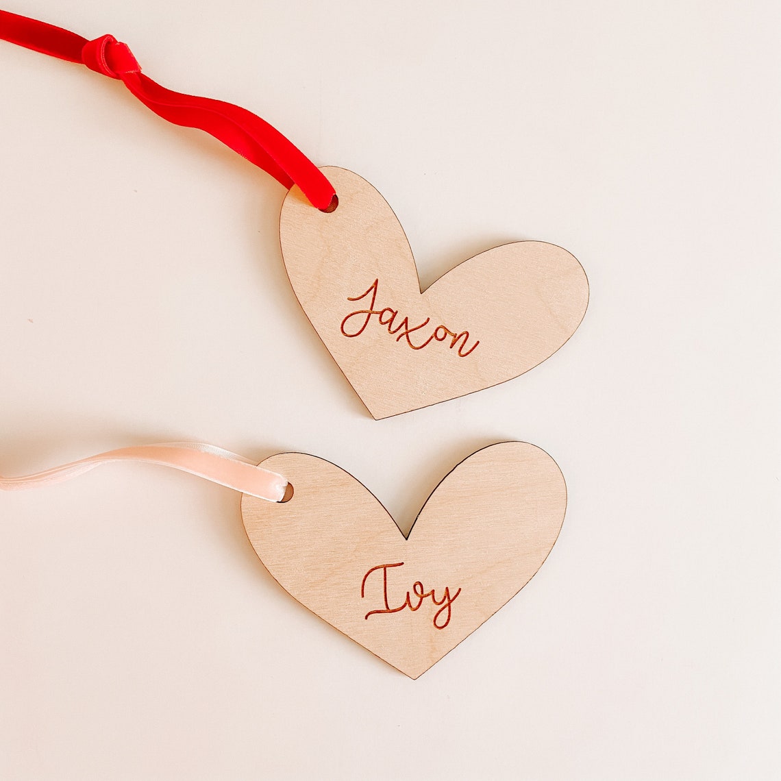 Valentines Name Tags / Custom Wood Name Tags Etsy