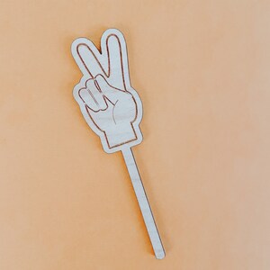 hippie collection / peace / wood cupcake topper