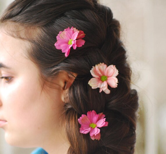 Clip De Oro Floral Cabello Cabeza De Flor Broche De Alfiler Pasador Agarre Pequeño Vintage De Fiesta UK