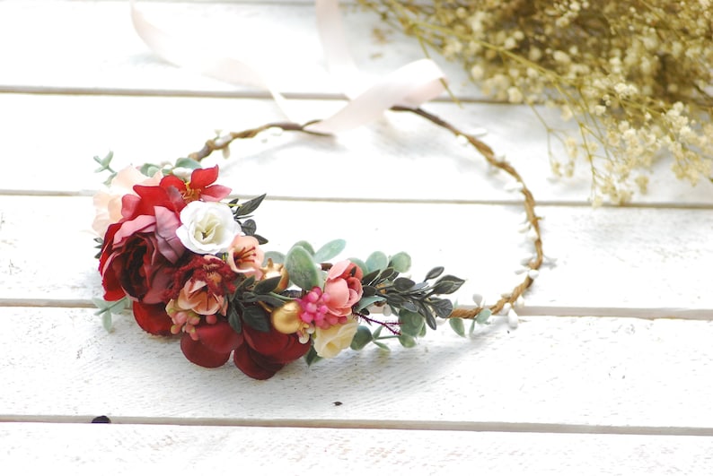Boho Floral Hair Band Rose Flower Bride Crown Wreaths Wedding Party Decor New