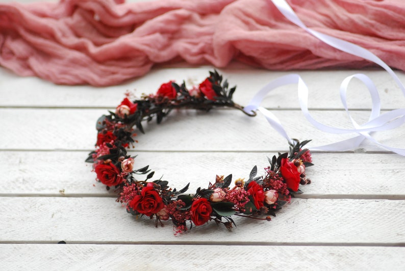 black floral crown