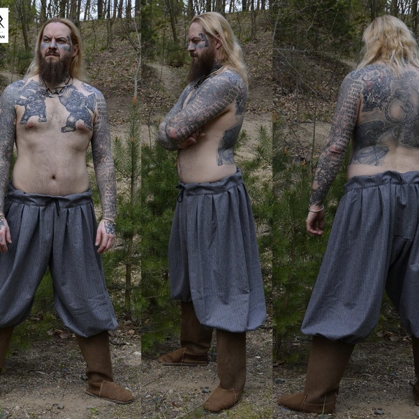 Woolen viking trousers, baggy pants, baggy trousers, Viking baggy pants Hedeby pants