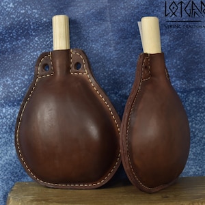 Leather bottle, Wineskin, Bukłak, Costrel, Leather Drinking Bottle,Leather wineskins