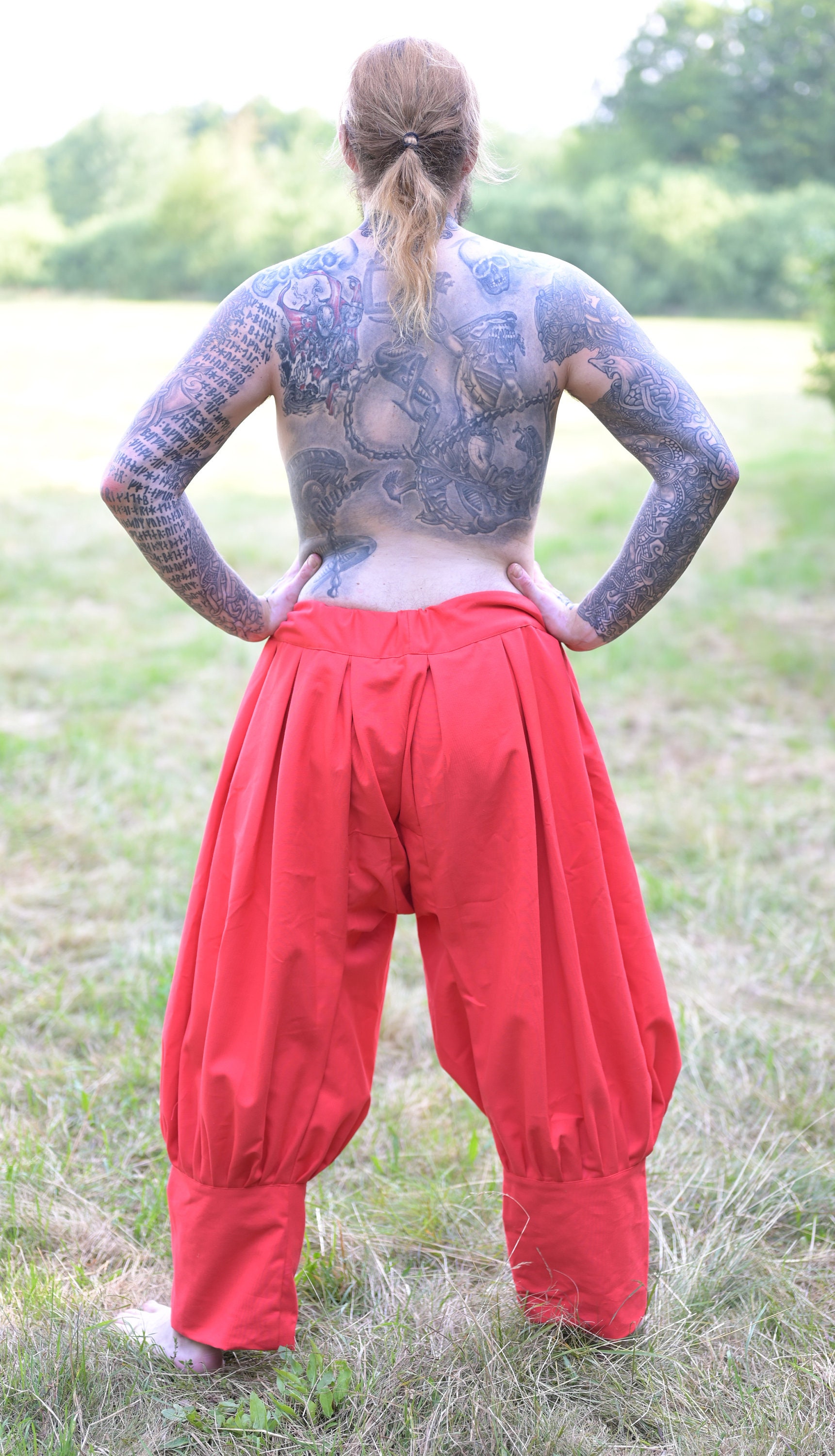 Linen Viking Trousers Baggy Pants Baggy Trousers Viking Etsy