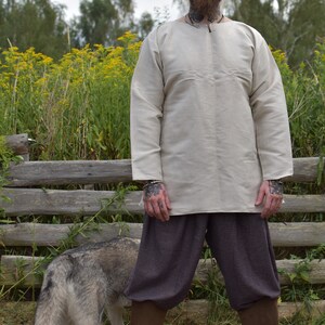 Viking Simple Linen Shirt, Natural Colour - Etsy