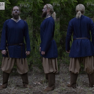 Viking simple linen shirt,