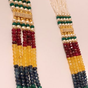 Latest arrival, multi strand onyx Necklace | statement jewelry