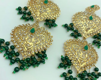 BEST SELLER, Indian Pakistani Nauratan Jhumki, Indian wedding Zevar.
