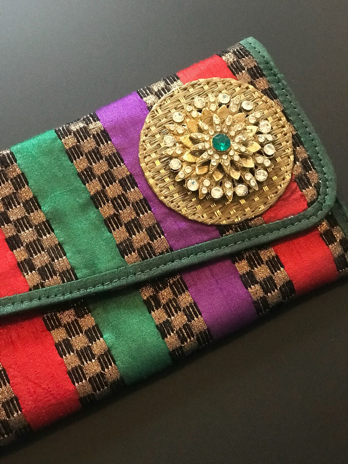 Handmade indian traditional clutch bag indian wedding Etsy