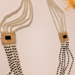 Indian Pakistani long Mala Necklace, beaded necklace, indian zevar.