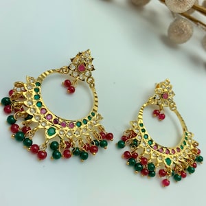 New arrival, Small Hydrabadi jhumkis, Indian wedding, Indian bridal jewelry.