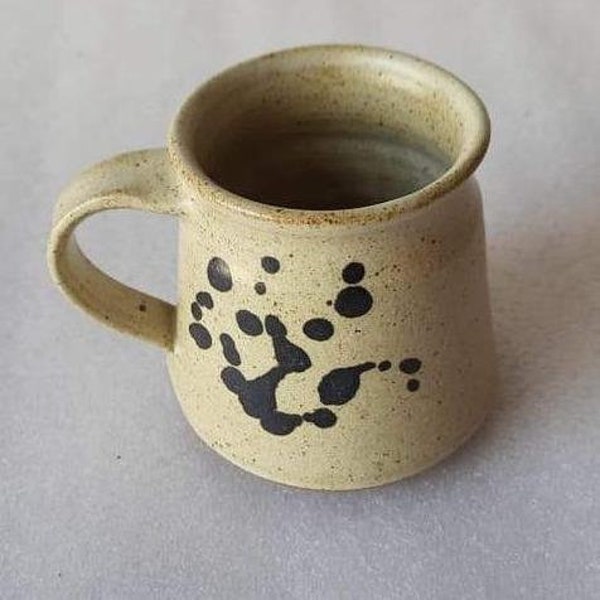 8 Ounce Freckled Small White Hand-Thrown Stoneware Mug | Ceramic Handled Mug | Coffee | Tea | Espresso | Food-Safe | Lead-Free