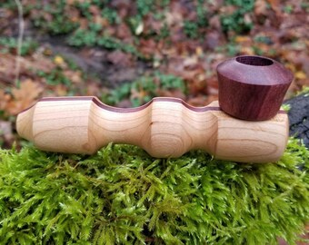 Canadian Maple and Purpleheart Smoking Pipe, Smoking Accessories, Wood Pipe, Wooden Pipe For Smoking