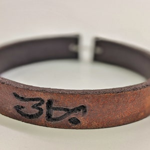 Leather Filipino Personalized Baybayin Bracelet