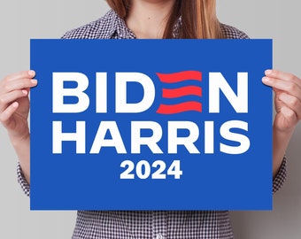 Joe Biden Kamala Harris Poster. Joe Biden Kamala Harris for President 2024 Poster - 11 x 17