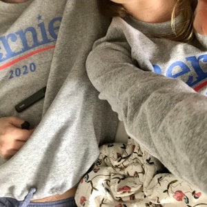 Bernie Sanders Sweater. Bernie Sanders for President 2020 Premium White Sweater image 2