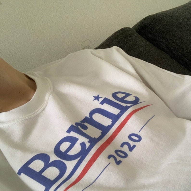 Bernie Sanders Sweater. Bernie Sanders for President 2020 Premium White Sweater image 3