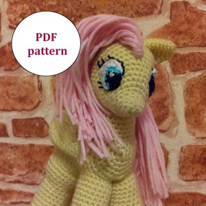 Pony toy crochet pattern, amigurumi pony pattern  NOT actual toy only PDF pattern