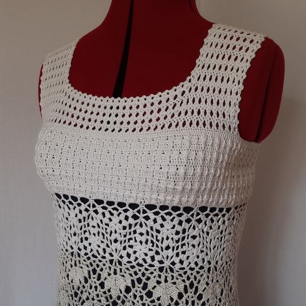 Summer ombre lace crochet dress