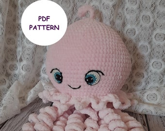 Jellyfish PDF pattern, jellyfish crochet pattern, amigurumi pattern, toy pattern