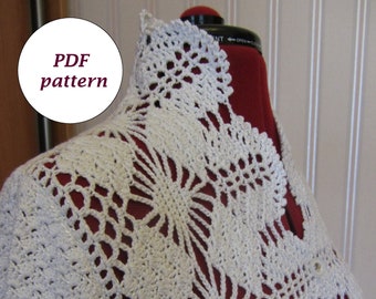 Crochet Lace Jacket Pattern: Women&#39;s White Blouse (PDF Pattern, S-M Size, Intermediate Level)