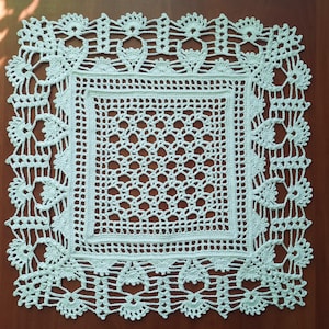 White Crochet Doily: Cotton Viscose Table Centerpiece, Home Decor image 1