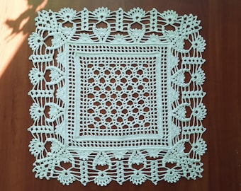 White Crochet Doily: Cotton Viscose Table Centerpiece, Home Decor