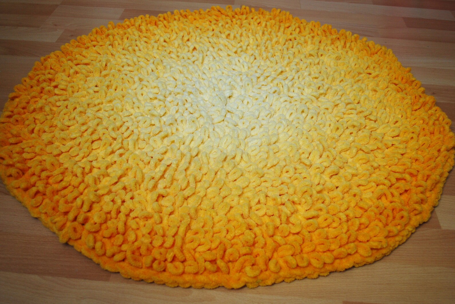 Circle Yellow Fluffy Rug, Warm Soft Rug, Gift for Kids Etsy