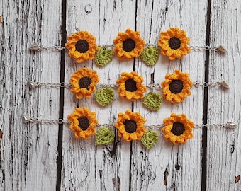 Handmade Sunflower Bracelet - 3 Sizes of Bracelet Gift for Girl