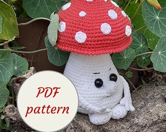 PDF PATTERN crochet Mushroom Man is a downloadable pattern