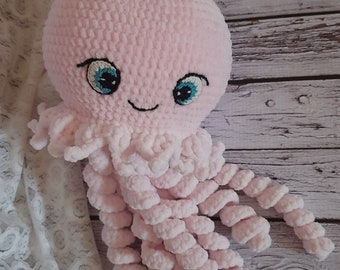 Crochet Plush Jellyfish Toy: Amigurumi Kids Room Decor