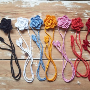 Crochet rose chocker, rose bracelet, rose hanging, gift for her zdjęcie 2