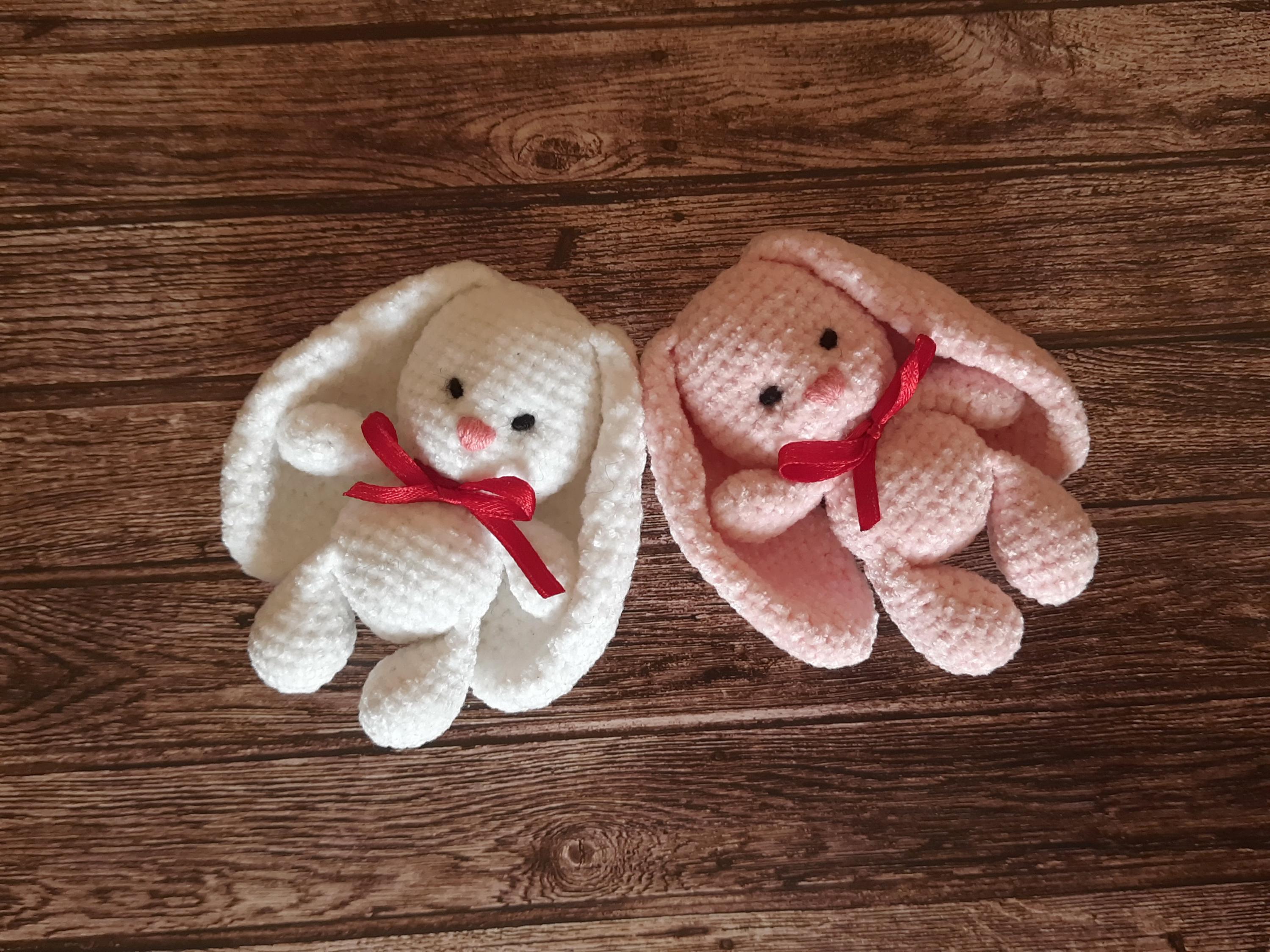 Small Crochet Rabbit Small Plush Crochet Bunny, Amigurumi Rabbit Toy, Keychain Bunny, Gift ...
