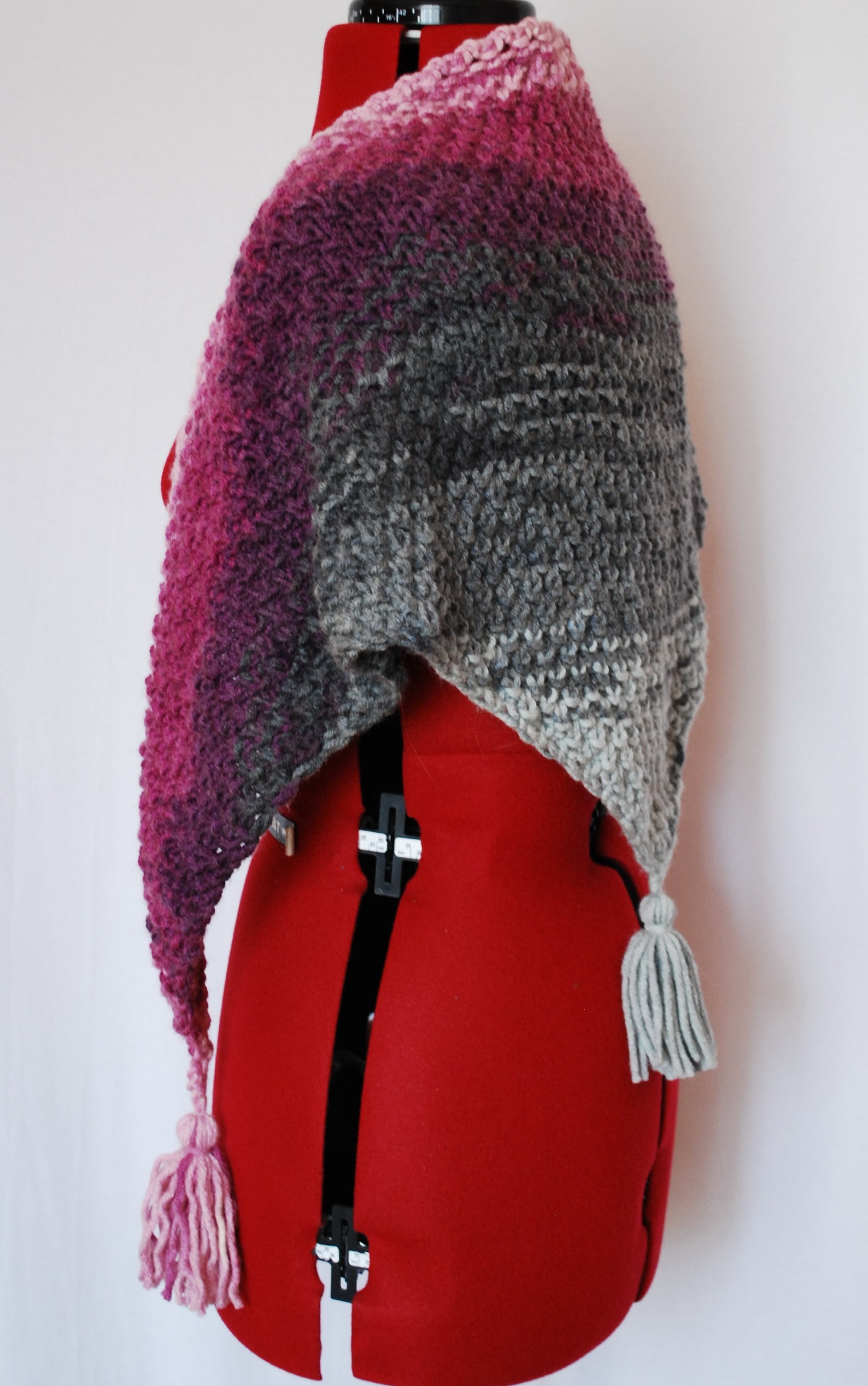 Triangle Crochet Scarf, Tassels Scarf, Gift for Her, Mother's Day Gift