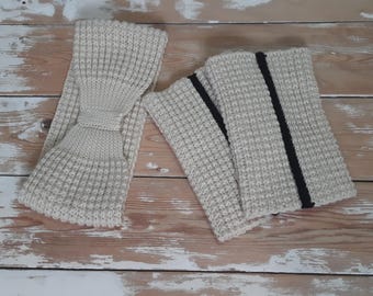 Set of Crochet Warm Headband and Leg Warmers