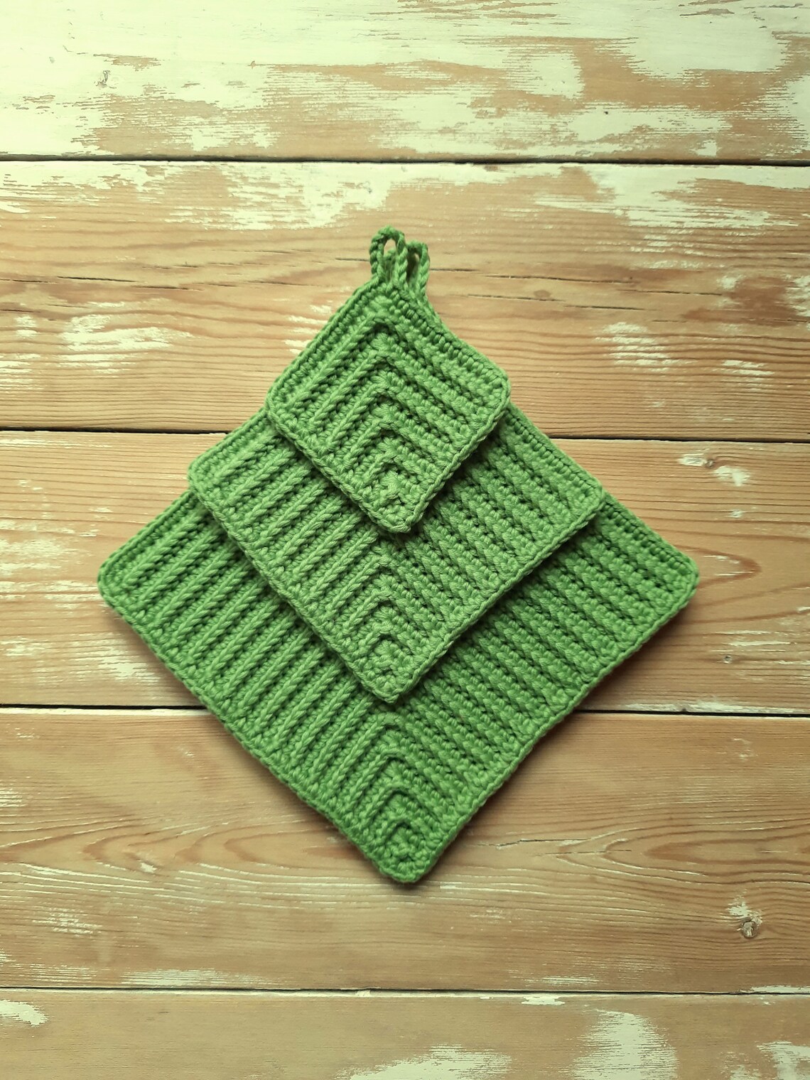 Set of 4 Crochet Cotton Pot Holders Handmade Trivets for Hot Etsy