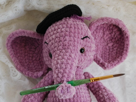 purple stuffed elephant