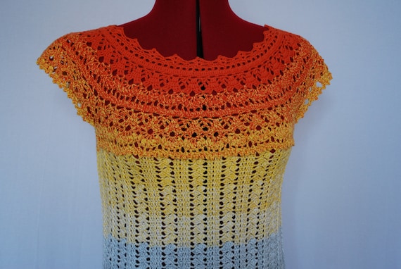 crochet lace tunic