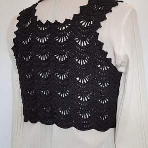 Crochet Lace Black Vest, Summer Lace Top - Etsy