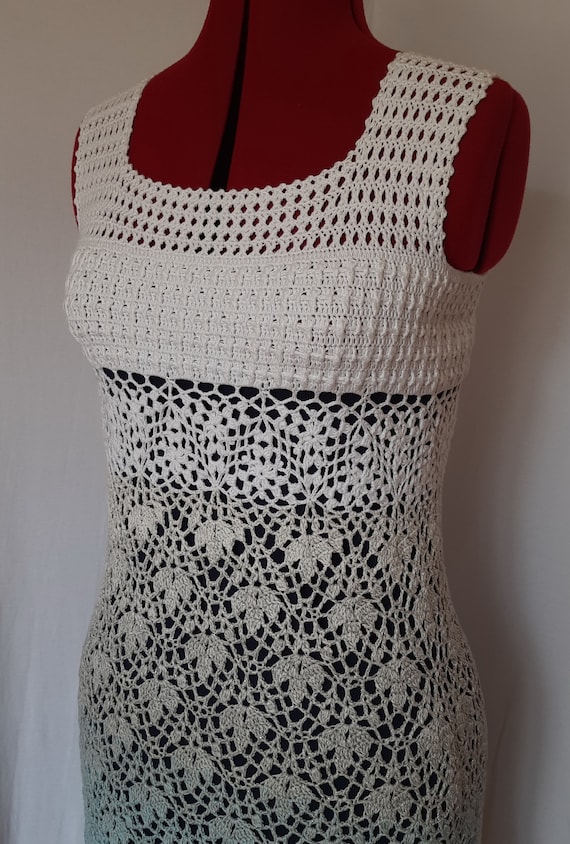 Summer ombre lace crochet dress