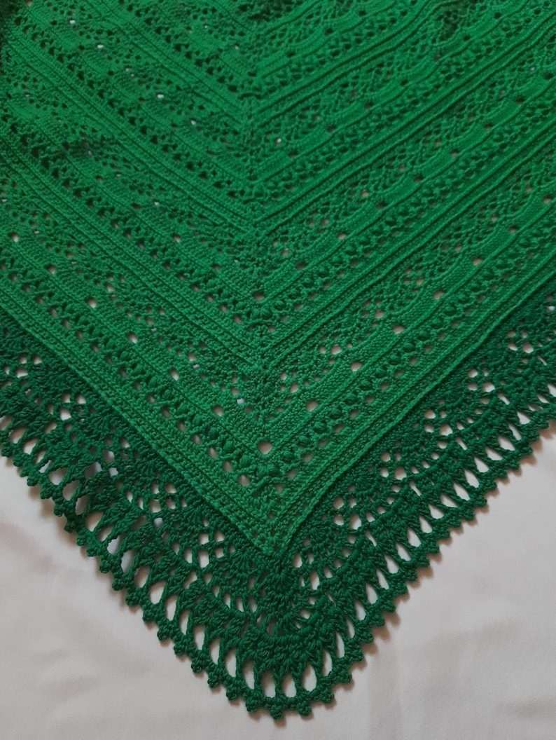 Triangle crochet small shawl, lace wool shawl, gift for her, Mother's Day gift image 6