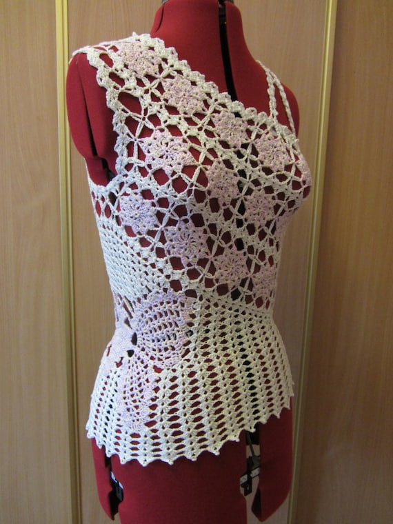 Blusa con flores a crochet sales