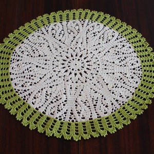 Cotton  crochet doily, round tablecloth, crochet home decor, mother&#39;s day gift