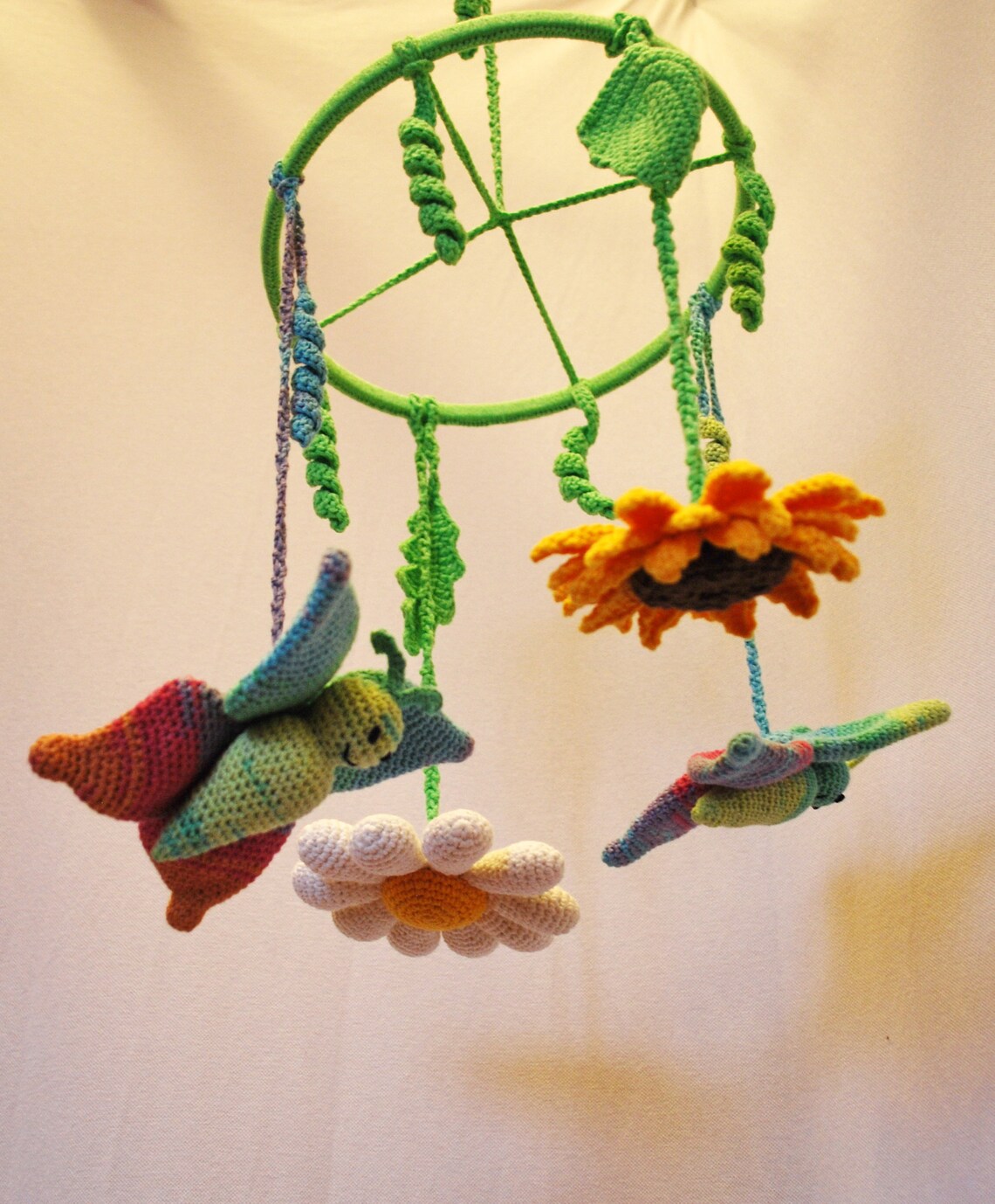 Babymobile With Flowers and Butterflies Gift for Newborn Etsy